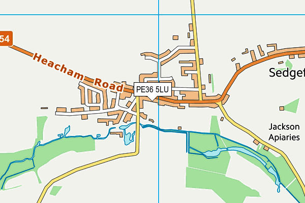 PE36 5LU map - OS VectorMap District (Ordnance Survey)
