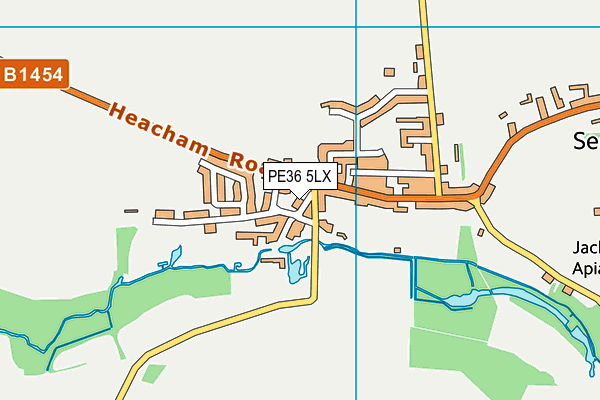PE36 5LX map - OS VectorMap District (Ordnance Survey)