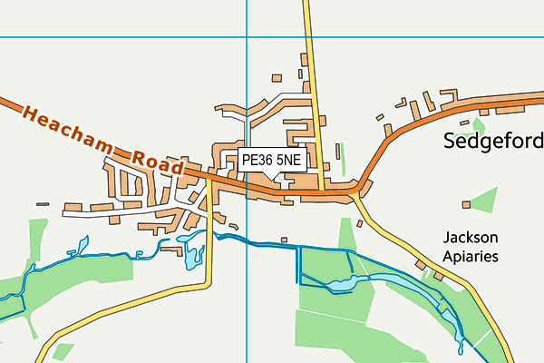 PE36 5NE map - OS VectorMap District (Ordnance Survey)