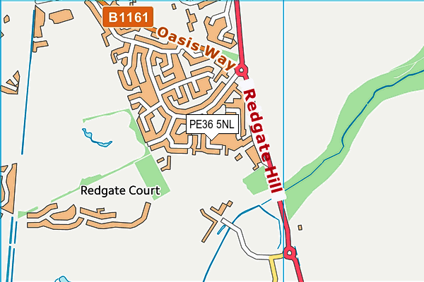 PE36 5NL map - OS VectorMap District (Ordnance Survey)