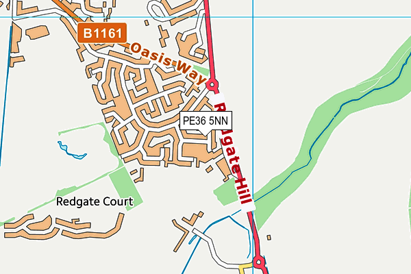 PE36 5NN map - OS VectorMap District (Ordnance Survey)