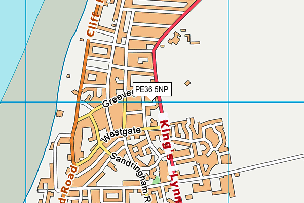PE36 5NP map - OS VectorMap District (Ordnance Survey)