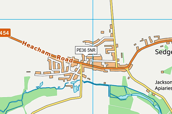 PE36 5NR map - OS VectorMap District (Ordnance Survey)