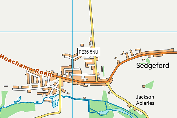 PE36 5NU map - OS VectorMap District (Ordnance Survey)