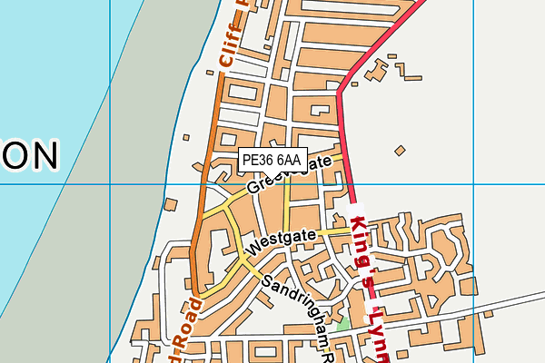 PE36 6AA map - OS VectorMap District (Ordnance Survey)