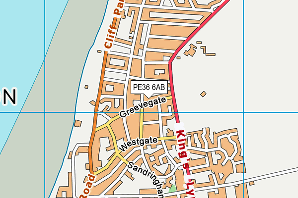 PE36 6AB map - OS VectorMap District (Ordnance Survey)