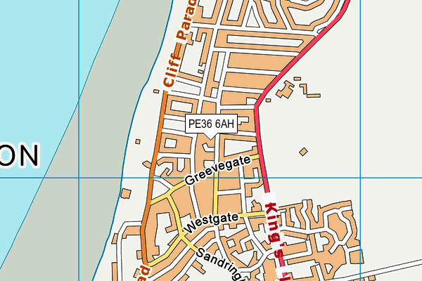 PE36 6AH map - OS VectorMap District (Ordnance Survey)