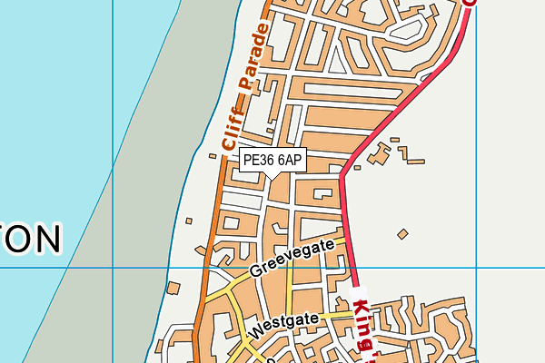PE36 6AP map - OS VectorMap District (Ordnance Survey)