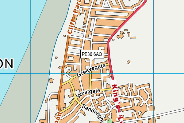 PE36 6AQ map - OS VectorMap District (Ordnance Survey)