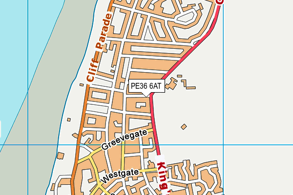 PE36 6AT map - OS VectorMap District (Ordnance Survey)