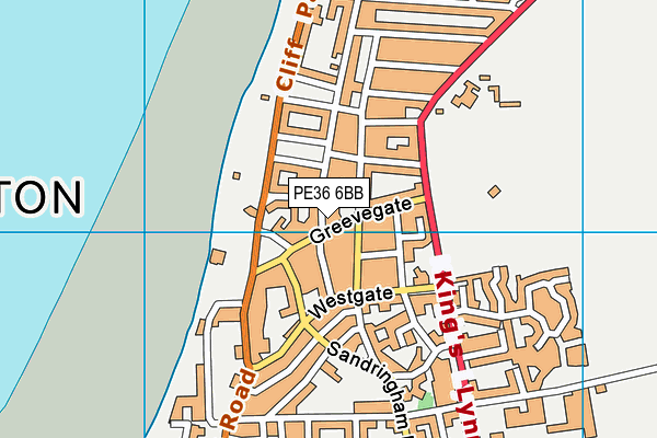 PE36 6BB map - OS VectorMap District (Ordnance Survey)