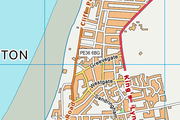 PE36 6BG map - OS VectorMap District (Ordnance Survey)