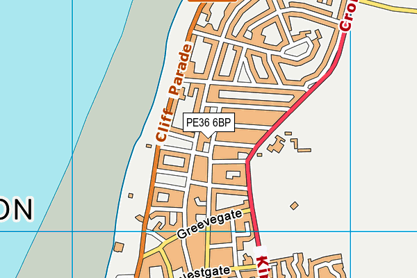 PE36 6BP map - OS VectorMap District (Ordnance Survey)