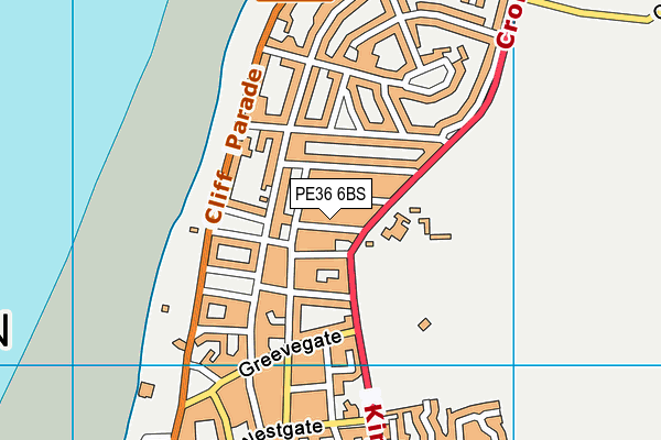PE36 6BS map - OS VectorMap District (Ordnance Survey)