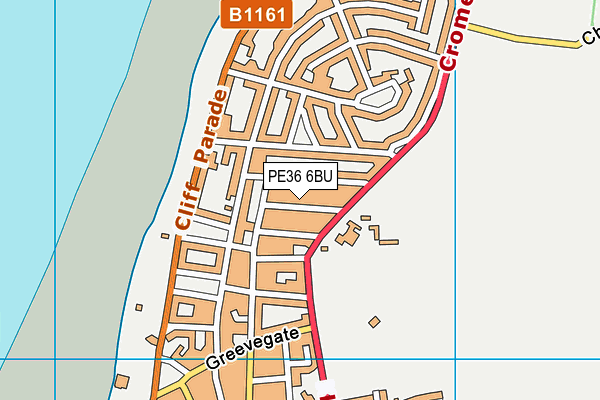 PE36 6BU map - OS VectorMap District (Ordnance Survey)