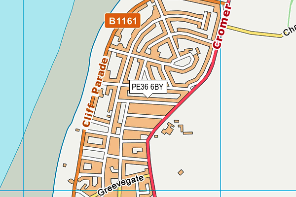 PE36 6BY map - OS VectorMap District (Ordnance Survey)