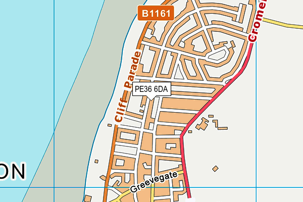 PE36 6DA map - OS VectorMap District (Ordnance Survey)
