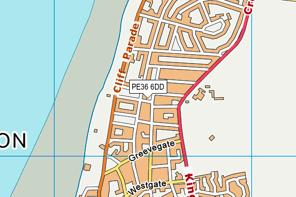 PE36 6DD map - OS VectorMap District (Ordnance Survey)