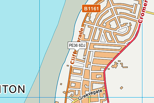 PE36 6DJ map - OS VectorMap District (Ordnance Survey)