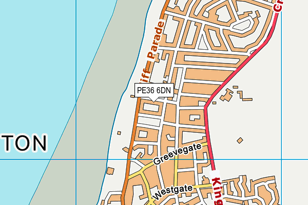 PE36 6DN map - OS VectorMap District (Ordnance Survey)