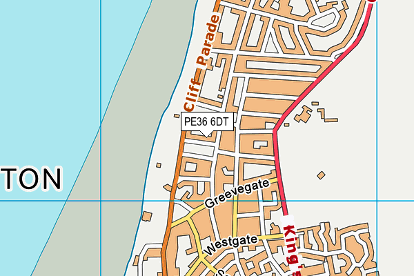 PE36 6DT map - OS VectorMap District (Ordnance Survey)