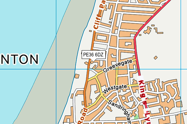 PE36 6DZ map - OS VectorMap District (Ordnance Survey)