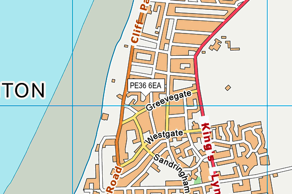 PE36 6EA map - OS VectorMap District (Ordnance Survey)