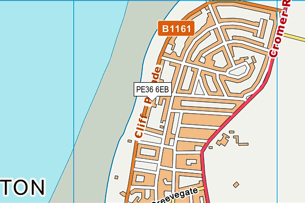 PE36 6EB map - OS VectorMap District (Ordnance Survey)