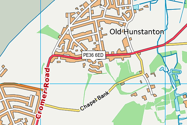 PE36 6ED map - OS VectorMap District (Ordnance Survey)