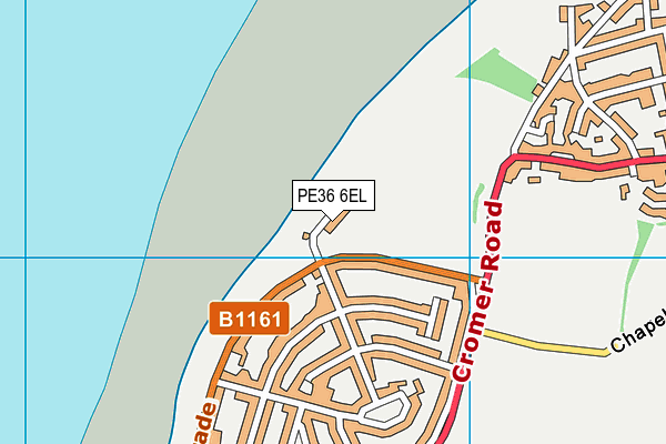 PE36 6EL map - OS VectorMap District (Ordnance Survey)