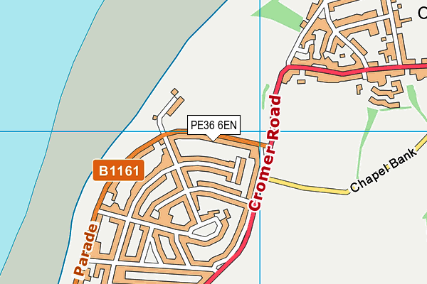 PE36 6EN map - OS VectorMap District (Ordnance Survey)