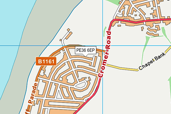 PE36 6EP map - OS VectorMap District (Ordnance Survey)