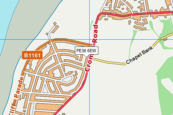 PE36 6EW map - OS VectorMap District (Ordnance Survey)