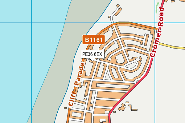 PE36 6EX map - OS VectorMap District (Ordnance Survey)