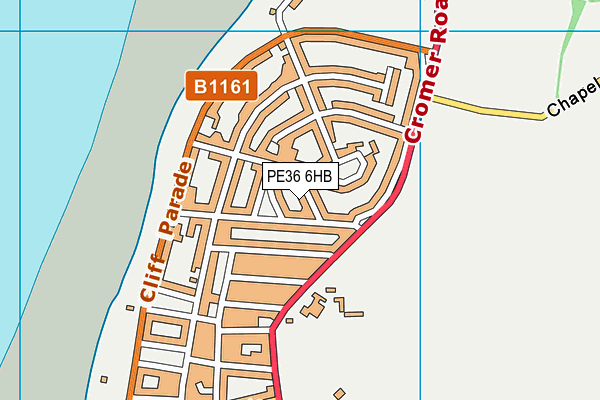 PE36 6HB map - OS VectorMap District (Ordnance Survey)