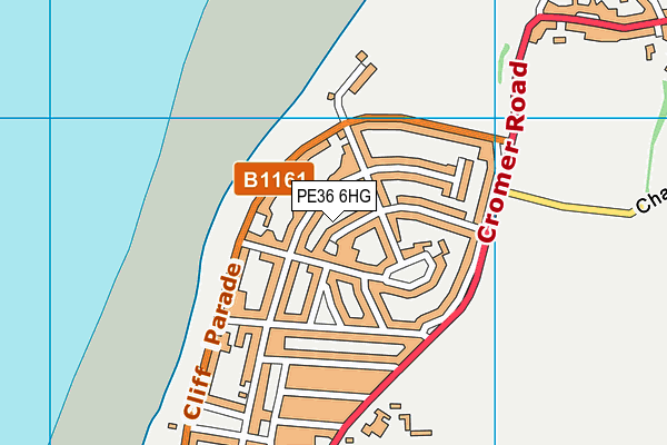 PE36 6HG map - OS VectorMap District (Ordnance Survey)