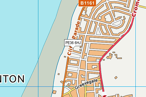 PE36 6HJ map - OS VectorMap District (Ordnance Survey)