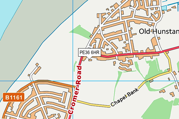 PE36 6HR map - OS VectorMap District (Ordnance Survey)