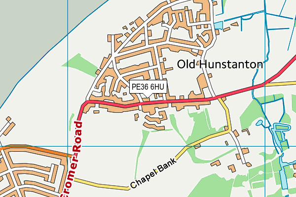 PE36 6HU map - OS VectorMap District (Ordnance Survey)