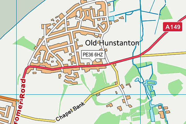 PE36 6HZ map - OS VectorMap District (Ordnance Survey)