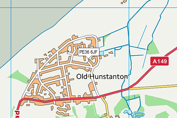 PE36 6JF map - OS VectorMap District (Ordnance Survey)