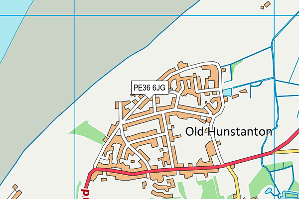 PE36 6JG map - OS VectorMap District (Ordnance Survey)