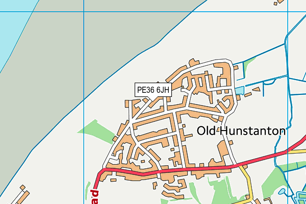 PE36 6JH map - OS VectorMap District (Ordnance Survey)
