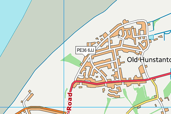 PE36 6JJ map - OS VectorMap District (Ordnance Survey)