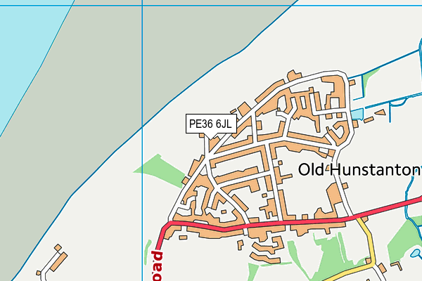 PE36 6JL map - OS VectorMap District (Ordnance Survey)