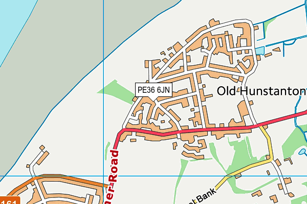 PE36 6JN map - OS VectorMap District (Ordnance Survey)