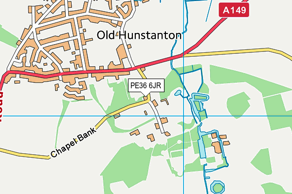 PE36 6JR map - OS VectorMap District (Ordnance Survey)