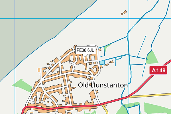 PE36 6JU map - OS VectorMap District (Ordnance Survey)