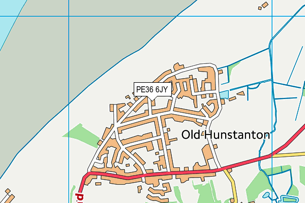 PE36 6JY map - OS VectorMap District (Ordnance Survey)
