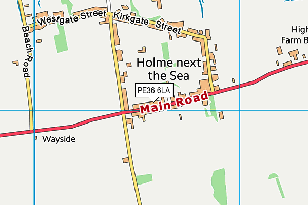 PE36 6LA map - OS VectorMap District (Ordnance Survey)